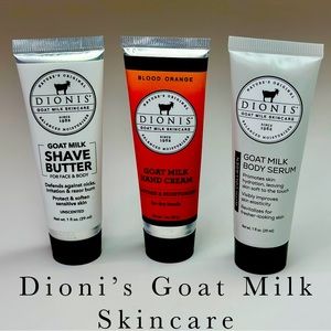 Dioni’s Goat Milk Skincare Shave Butter, Hand Cream, and Body Serum